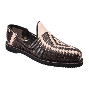 Men's Handmade Quality Leather Mexican Slip-On Huarache Closed-Toe Sandals 1412